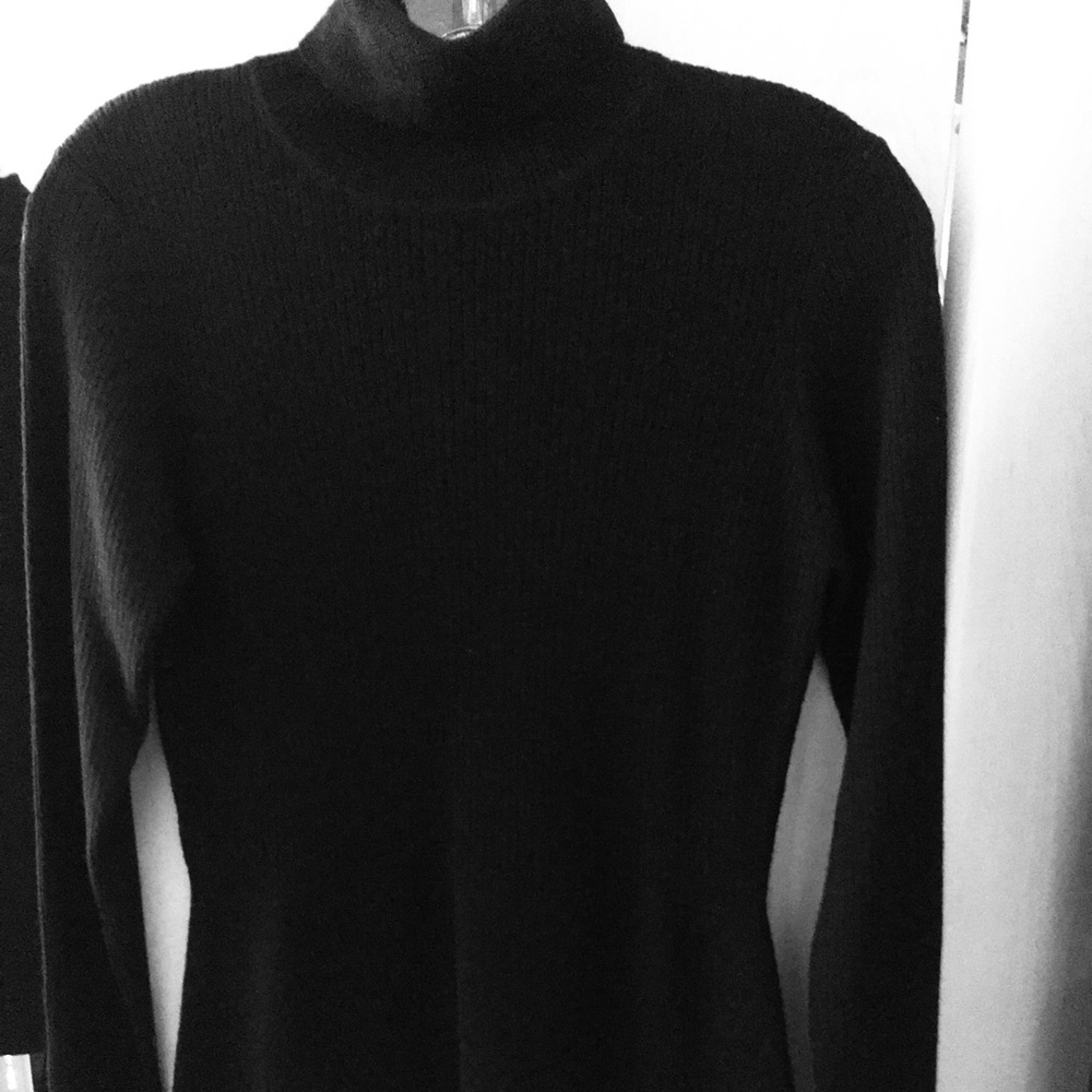 DKNY Petite Wool Turtleneck Sweater Dress